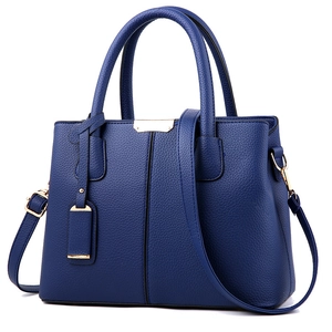 Women Handbag Lychee Pattern PU Leather Tote Shoulder Crossbody Bag With Gold Hardware Vertical Stitching Commuter Urban Chic