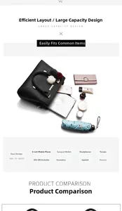 Detail showing high capacity of black litchi leather tote bag with storage essentials