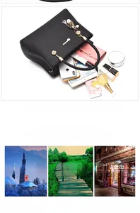 Detailed internal view showing large capacity for essentials in black leather handbag