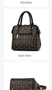 Detailed views of crossbody bag showing side angle, back zip pocket, and bottom studs