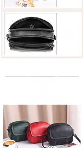 Détail de sacs bandoulière en cuir à motif litchi avec double fermeture éclair colorée