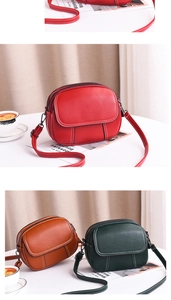 Détail de sacs en cuir texturé litchi avec triple fermeture éclair et surpiqûres