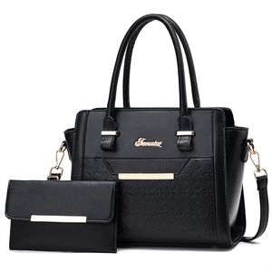 Sac À Main Et Portefeuille Pour Femmes Motif Fleuri Gaufré Cuir PU Grande Capacité Sac À Bandoulière Rétro