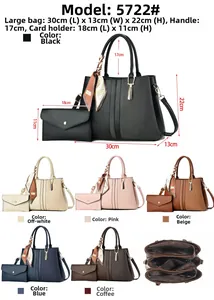 Detailed dimension chart showing large tote bag sizes and multi-color options available