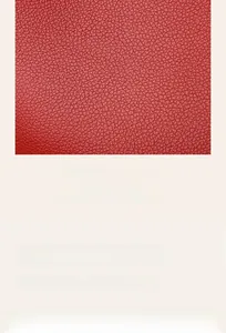 Macro detail of red lychee grain leather texture on soft large capacity crossbody bag