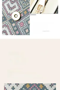 Detail view of woven bohemian texture with magnetic gold metal hardware on mini bag