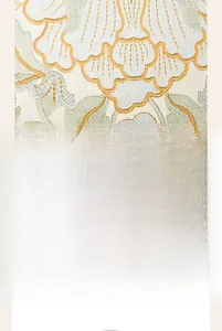 Detailed view of floral jacquard embroidery on the elegant crossbody bag surface