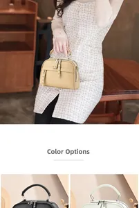 Detail of lychee pattern leather texture and metal zipper on textured women handbags