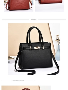 Nahaufnahme der Litchi-Textur Kunstleder und eleganter Metalldrehverschluss der Tasche