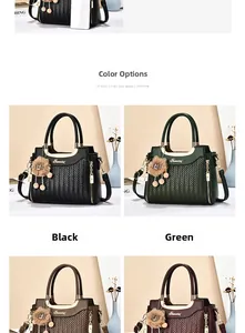 Detailed view of women's tote bag featuring V-shaped woven texture and plush ball charm