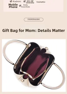 Overhead view of luxury beige tote bag showing three compartments and large storage capacity
