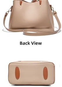 Détail du sac brodé beige montrant le dos et le fond renforcé en cuir résistant