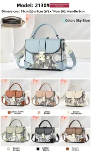 Detailed view of paisley embroidery crossbody bag with size specs 19x8x14cm in various colors