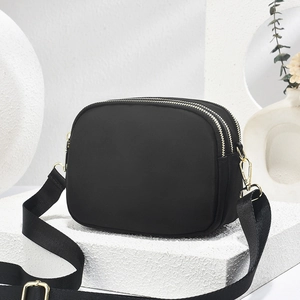 Borsa A Tracolla Multi Scomparto Donna Tessuto Oxford Piccola Borsa A Spalla Con Foro Per Auricolari Trapuntata Cinghia Regolabile