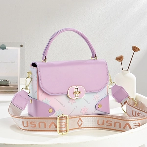 Sac À Épaule Chic Pour Femme En Cuir PU Couleurs Contrastées Imprimé Floral Sac Bandoulière Élégant Sac À Main
