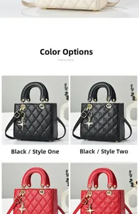Detailed comparison of quilted tote bags featuring star charms in black and red colors