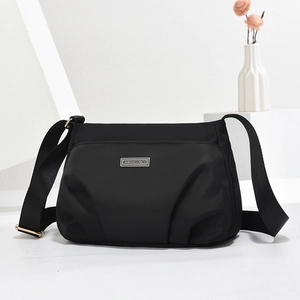 Women Nylon Crossbody Bag Lightweight Waterproof Shoulder Handbag With Adjustable Strap Multiple Pockets Casual Urban Style