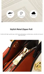 Detail of high-gloss gold zipper hardware and luxury quilted leather handbag texture