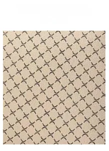 Close-up of beige crossbody bag showing sophisticated embossed crocodile texture detail