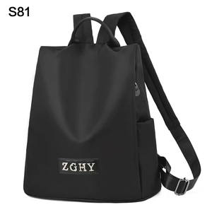 Sac À Dos Femme Mode Nylon Imperméable Grande Capacité Ouverture Arrière Antivol Urbain Minimaliste Tendance