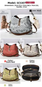 Vue détaillée de l'intérieur multi-compartiments et des finitions de ce sac à main