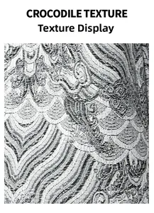 Détail rapproché montrant la texture crocodile et l'artisanat du cuir embossé