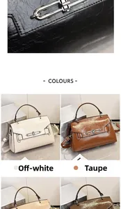Macro detail of waxy PU leather texture and multi-layer metal buckle on handbag