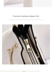 Gros plan d'une fermeture éclair dorée de qualité sur un sac beige en cuir