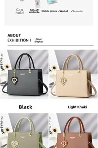 Detail view of large capacity crossbody bag showing internal storage for daily essentials