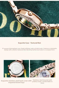 Macro detail of the stainless steel engraved back case and rose gold bracelet buckle