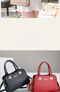 Detailaufnahme der Krokodilleder-Struktur bei Handtaschen in Schwarz und leuchtendem Rot