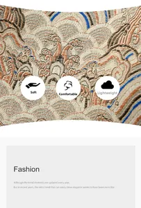 Macro view of Chinese jacquard fabric with cloud patterns showing soft and lightweight texture