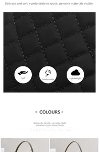 Close-up of quilted nylon fabric and soft texture on the stylish crossbody bag