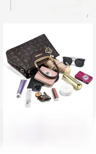 Detailed interior view of a brown leather handbag showing spacious capacity for daily essentials