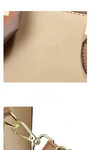 Detailed macro view of the gold-stamped JANE NOVO logo and premium leather texture