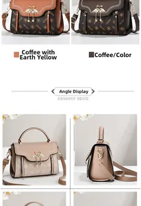 Detail view of vintage multi-color faux leather handbag with swan metal buckle