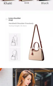 Detail of crocodile embossed leather tote bag showing adjustable strap and color options