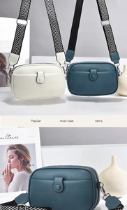 Detail of lychee pattern crossbody bags with dual zippers and chevron woven wide straps
