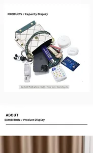 Internal capacity of the quilted crossbody bag showing smartphone and makeup storage