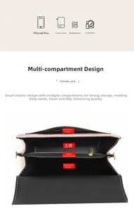 Pink crossbody bag interior view showing multi-compartment lining and storage capacity