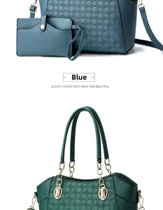 Detail of embossed textured PU leather tote bag set with round handles and metal hardware