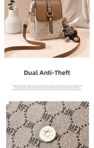 Détail de la pochette téléphone avec boucle magnétique et conception antivol double sécurité