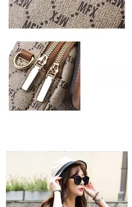 Détails du sac pour téléphone en toile à monogramme MFX avec fermetures et finitions cuir