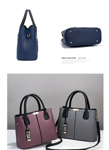 Détails du grain de cuir, pieds en métal et design color-block sur les sacs à main