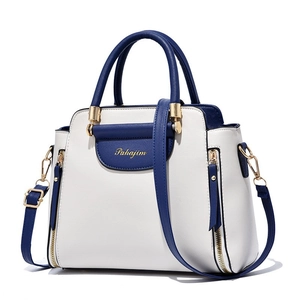 Sac À Main Femmes Cuir PU Color Block Sac Bandoulière Élégant Poignée Supérieure Fourre-Tout Mode Satchel