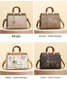 Chic tote bags in four styles with resin handles, metal pendants and logo print details