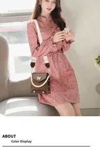 Brown crossbody bag with faux crocodile texture, pearl chain, and golden butterfly clasp