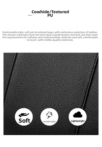 Macro detail of high-quality black litchi grain leather showing soft texture and fine stitching
