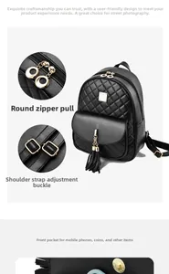 Gros plan sur la texture cuir matelassé noir avec zip doré et détail de gland chic