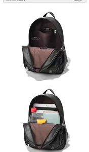 Innenansicht mit funktionellen Fächern und großer Kapazität des gesteppten Rucksacks